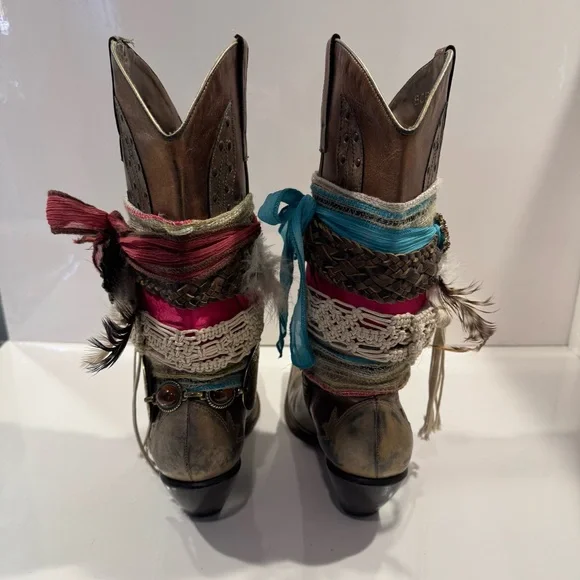BCBGirls Bohemian Western Boots with Multicolor Accents - Picture 5 of 10
